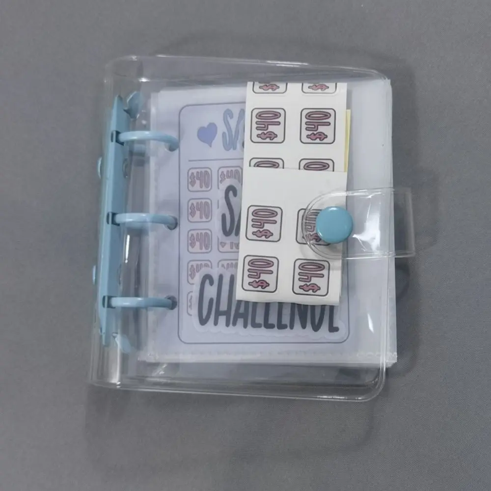 ミニ貯金バインダー $150/300/500/1000 PVC貯金チャレンジブック カラフル防水封筒貯金チャレンジ