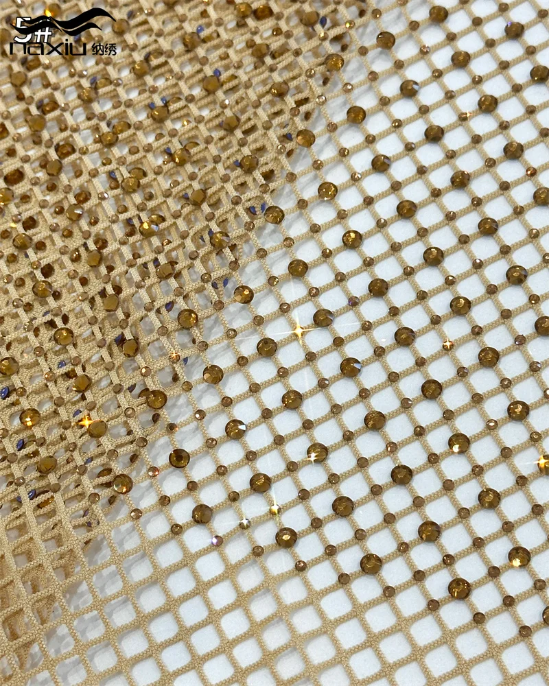 

Madison Luxury Heavy Lace Fabric 5 Yards Dubai StonesTulle Lace Fabric Embroidered African Nigerian Fabric For Sewing