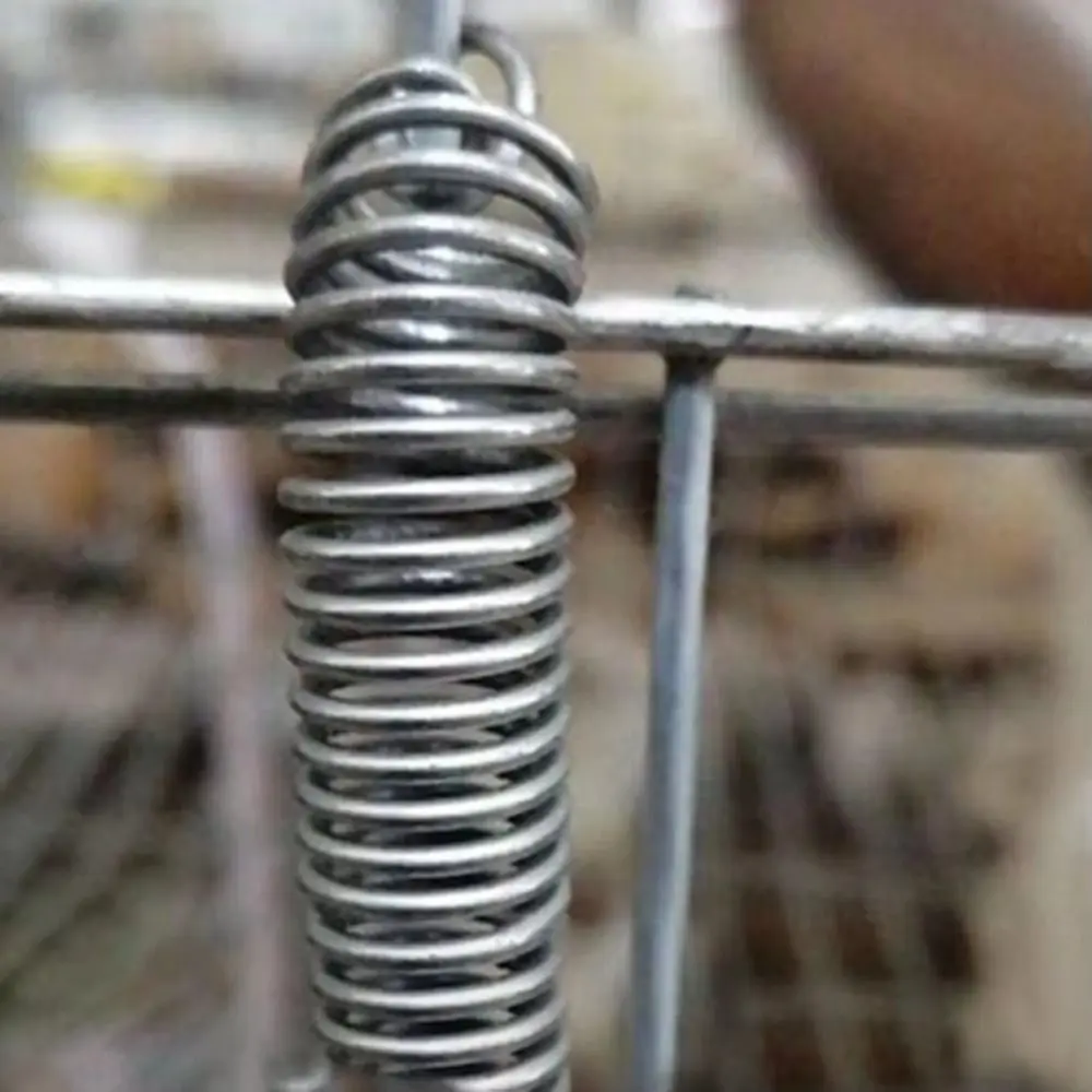 

Прочная металлическая пружина-замок с крючком для дверцы клетки для кроликов, телескопическая пружина, удлинительная пружина, замок для клетки