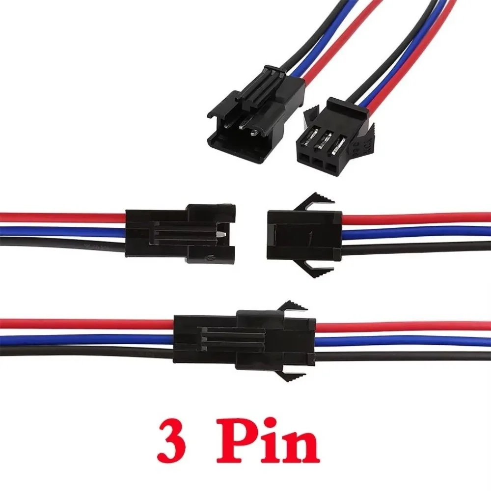 10 Pairs 2/3/4/5/6 Pin JST Connector Cable SM JST Type Male Female LED Strip Light Adapter RGB RGBW Compatible Plug Socket Cable