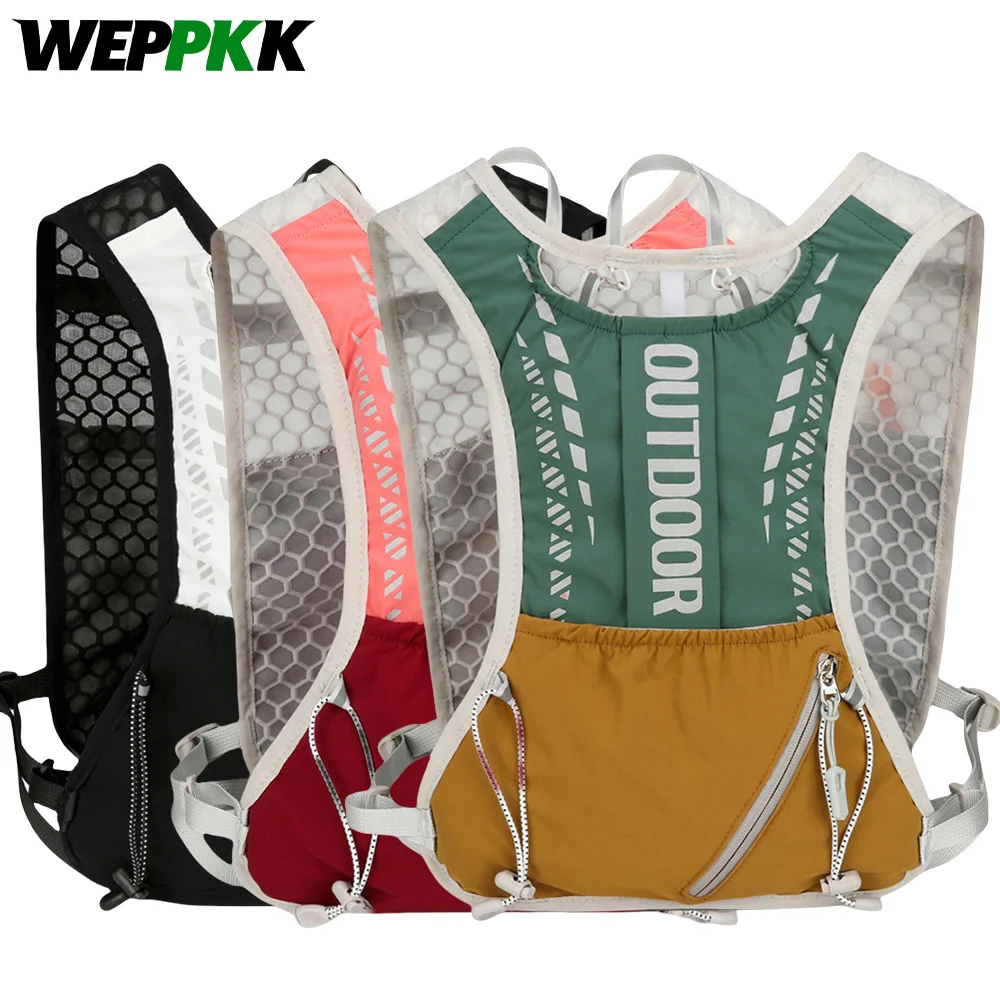 1PCS Running Vest with Reflective Strips, Lightweight Hydration Backpack for Trail Running, Marathon, Hiking, Cycling, Jogging