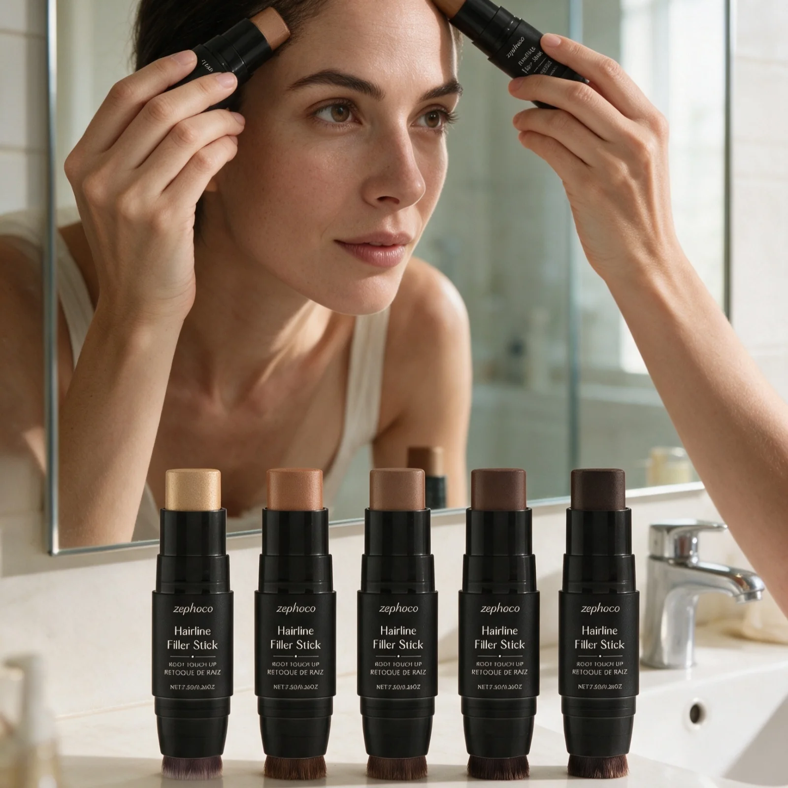 Zephoco Hairline Filler Stick Thinning Cover Create Fuller Look Waterproof Hairline Makeup Various Colors Hair Root Concealer