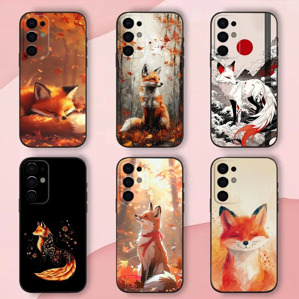 

Pet animal Fox Phone Case For Samsung S25,S24,S21,S22,S23,S30,Ultra,S20,Plus,Fe,Lite,Note,10,9,5G Black Soft Shell