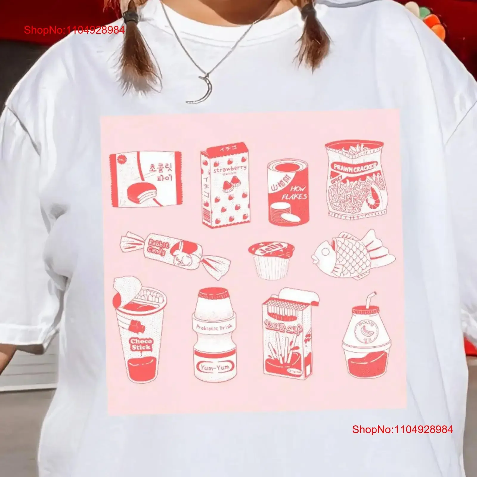 

RETRO ASIAN SNACKS унисекс футболка с рисунком женская еда foodie винтажный pocky белый кролик yan yakult haw хлопья винтажная стираная