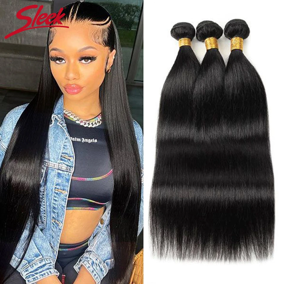 

Peruvian Sleek Straight Human Hair Bundles 1/3/4 Pcs Hair bundles Remy Bundles Human Hair Bone Straight Human Hair Extension