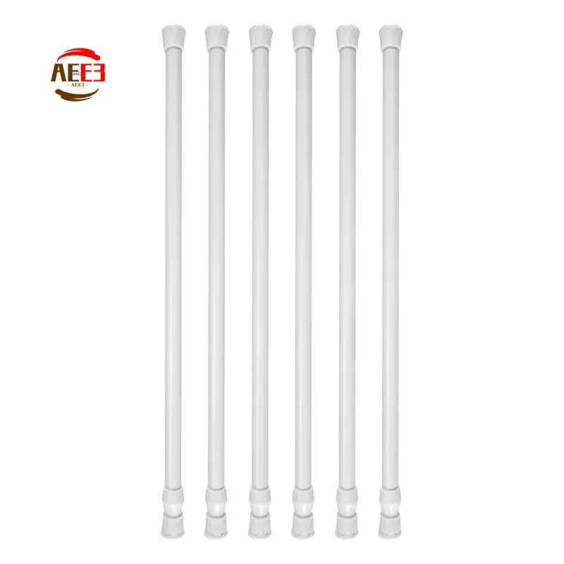 

AEE3-6 Pack Натяжные стержни, регулируемые пружинные стержни для шкафа, карнизы для штор, белые