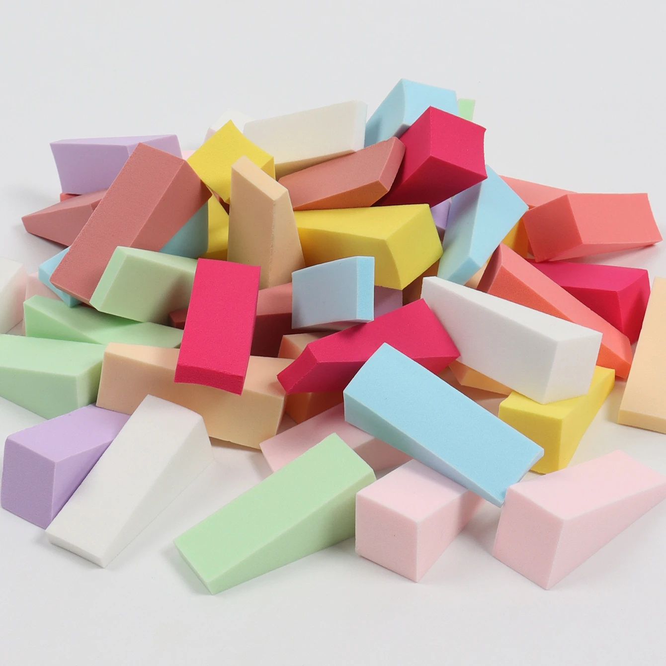 20-40-60-80-100 ピース/セットドライウェット使用メイクスポンジフェイスファンデーションコンシーラー Bb クリームパウダーブレンド汚れパフ化粧品ツール