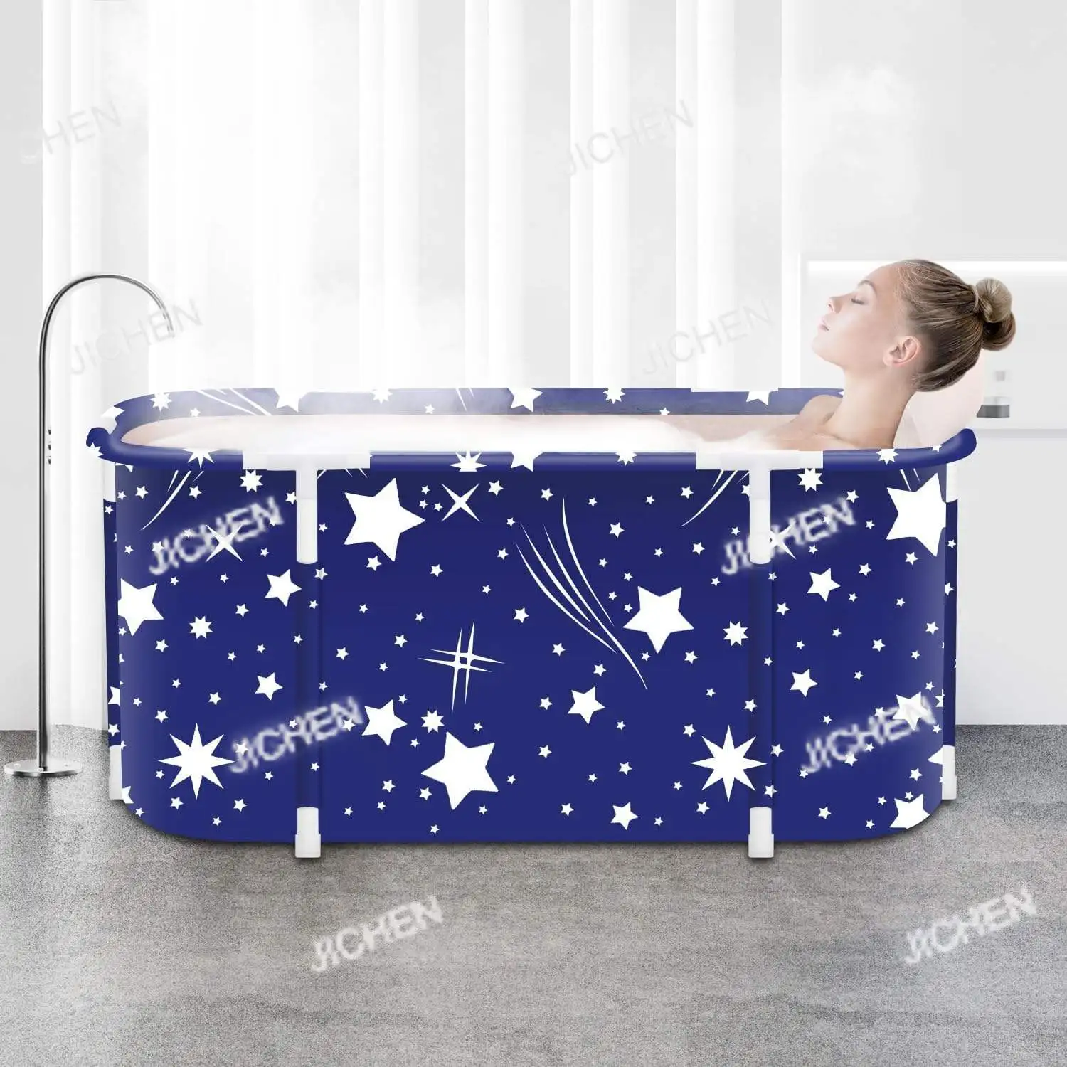 

Portable Foldable Bathtub for Adults 47.2x19.7x21.7inch Freestanding Hot Bath Spa Tub Ice Bath for Family in Bathroom
