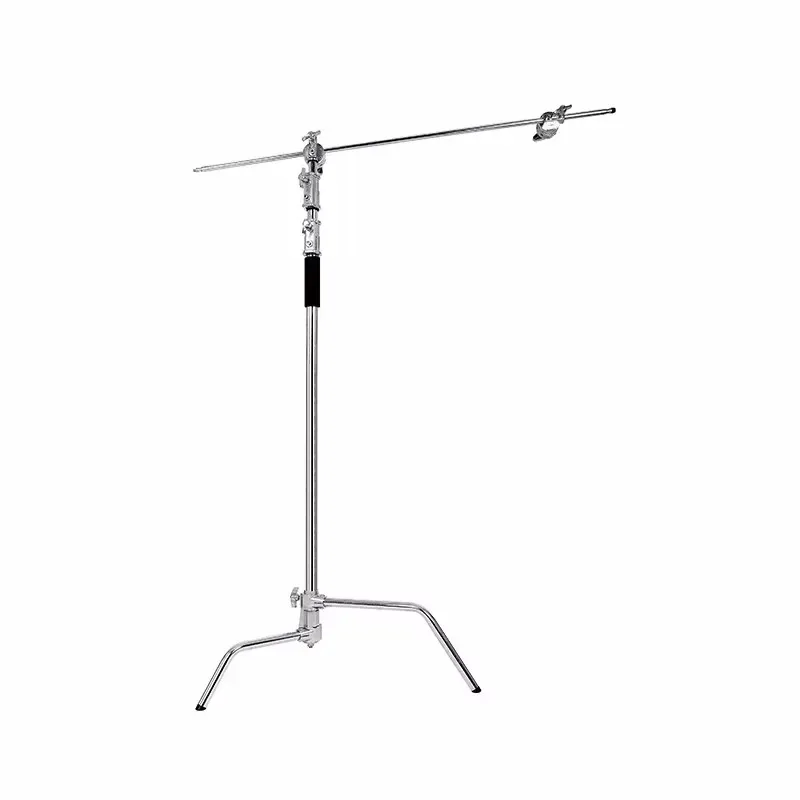 Heavy Duty Light Stand C-Stand - Max. 10ft/3m Adjustable, 3.5ft Grip Arm + Handle
