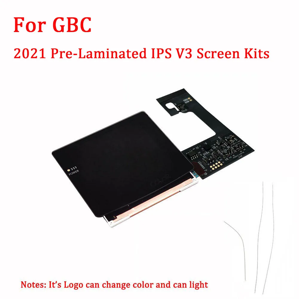 2.6inch Pre-Laminated IPS V3 LCD Screen Kits with OSD Menu Replacement for GBC Gameboy Color Highlight IPS LCD Kits for GBC