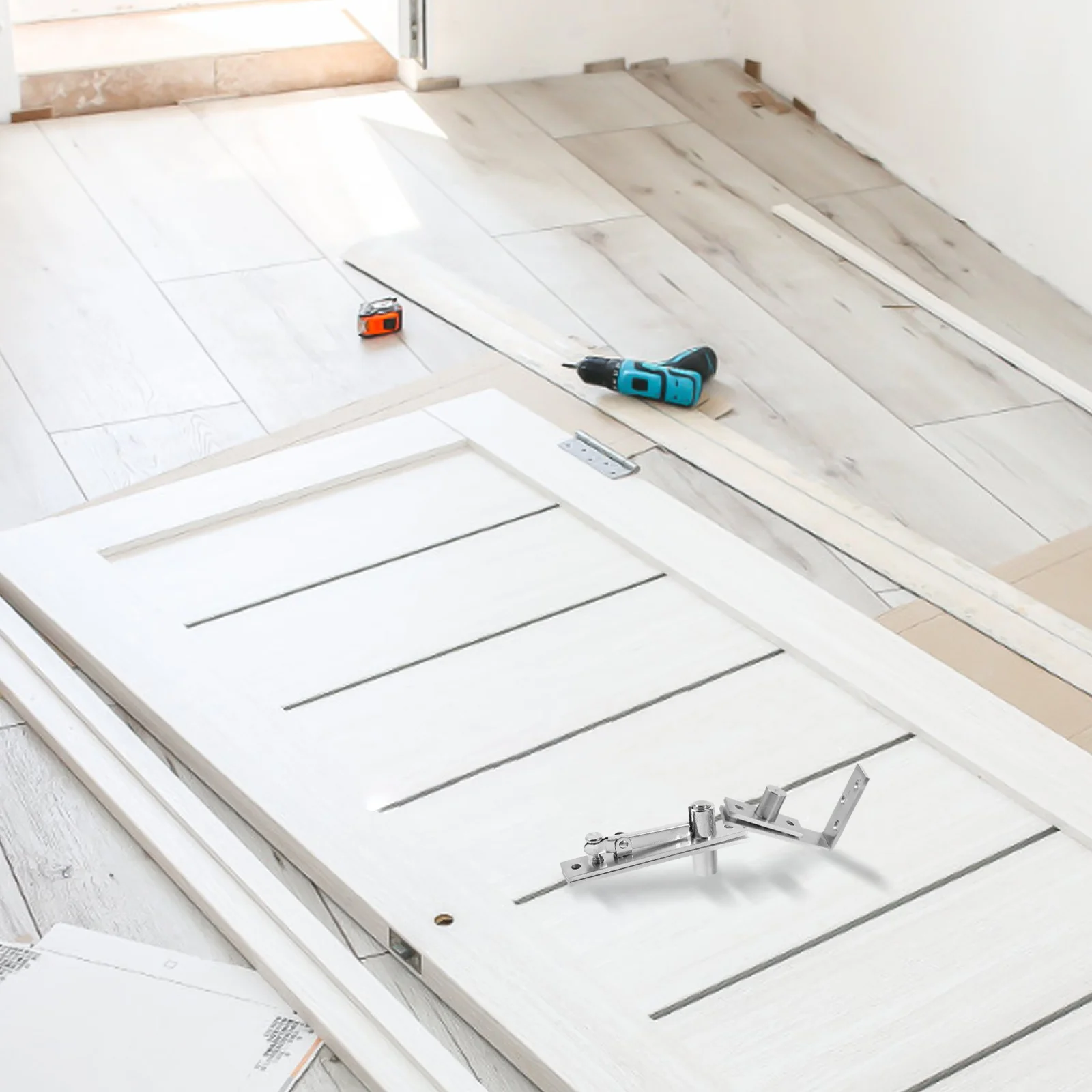 

1Pair Heavy Duty Hidden Hinges Stainless Steel Swivel Pivot Hinge for Cabinet Room Door Invisible Support Hardware