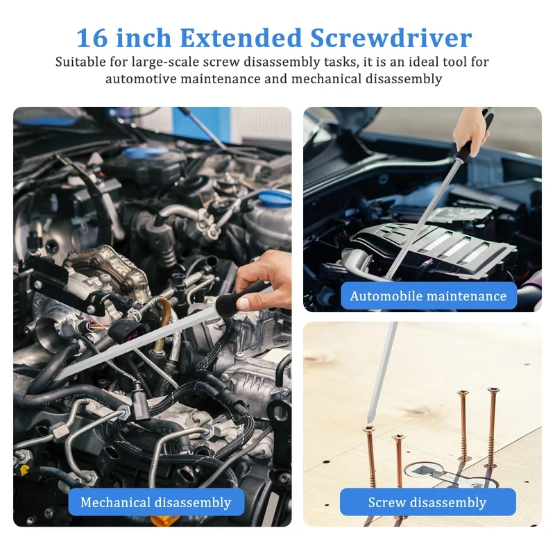 Extra Long Demolition Screwdriver 22 Inch Chrome Vanadium Steel Heavy Duty Slotted For Car Repair Tool Set image 6