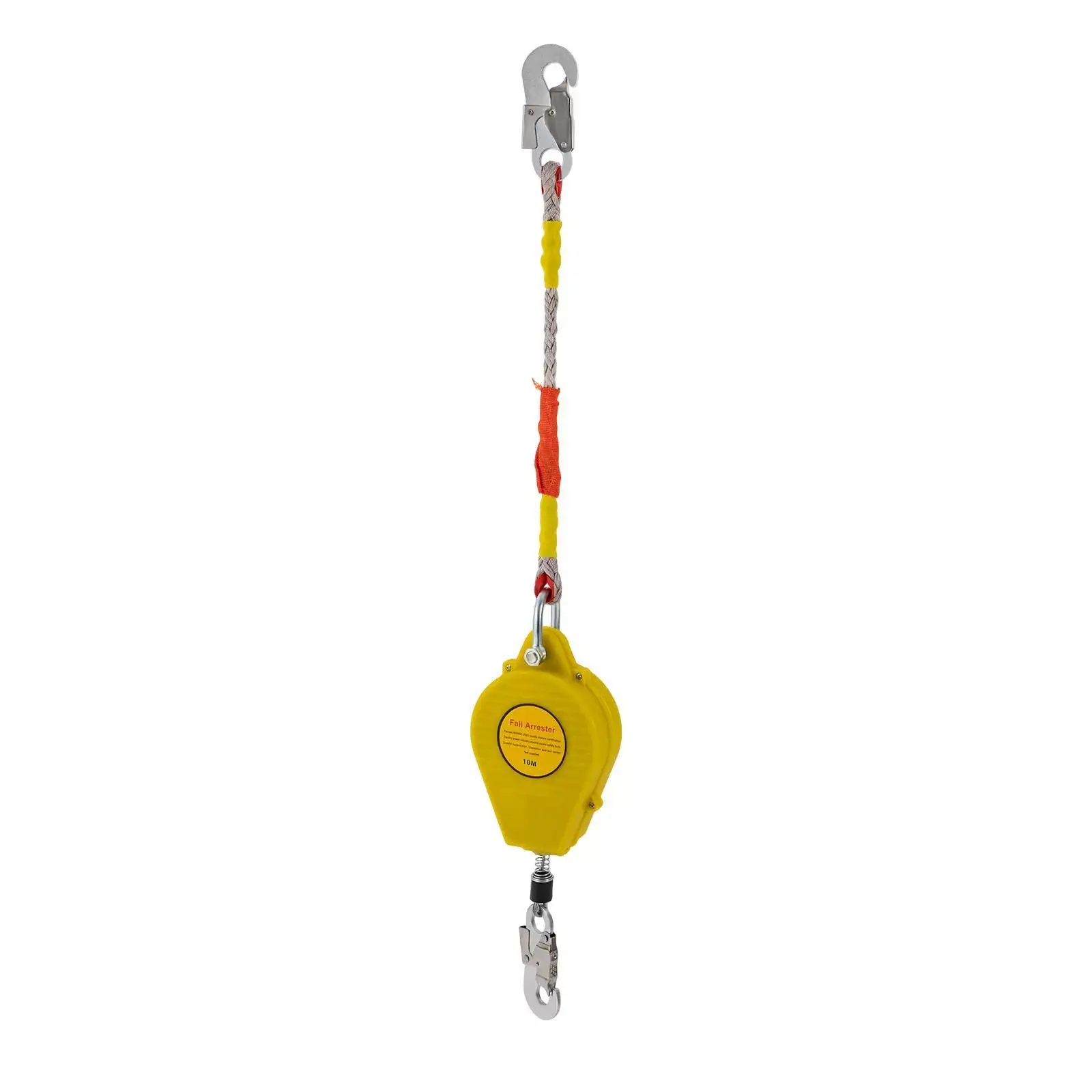 เชือกเส้นเล็กแบบดึงกลับได้เอง 32 ฟุต |   การป้องกันการตกตามมาตรฐาน OSHA |   งานหนักพร้อมตะขอล็อคสําหรับหลังคา ปีนเขา การก่อสร้าง