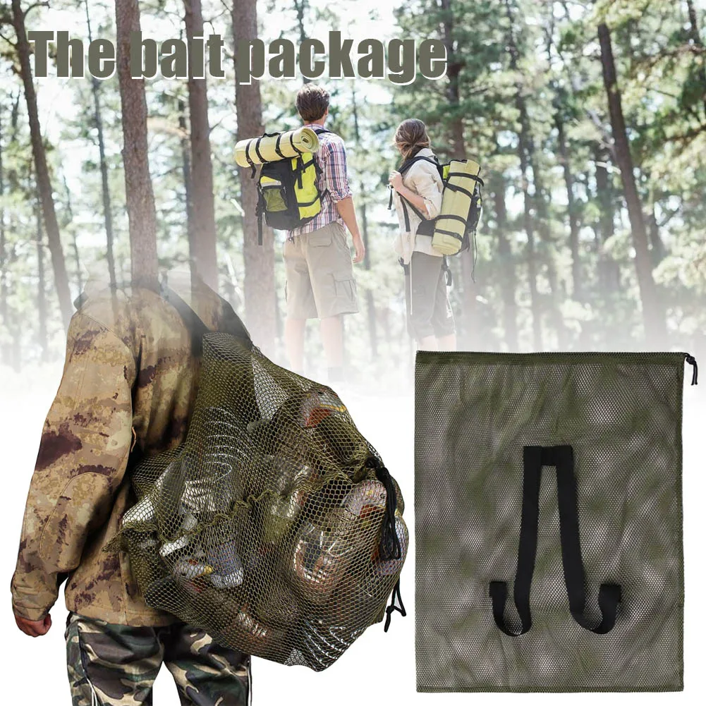 Portable Decoy Hunting Pouch Lightweight Convenient Mesh Durable Adjustable Back Strap Bag For Duck Mallard Ducks Geese Fowls