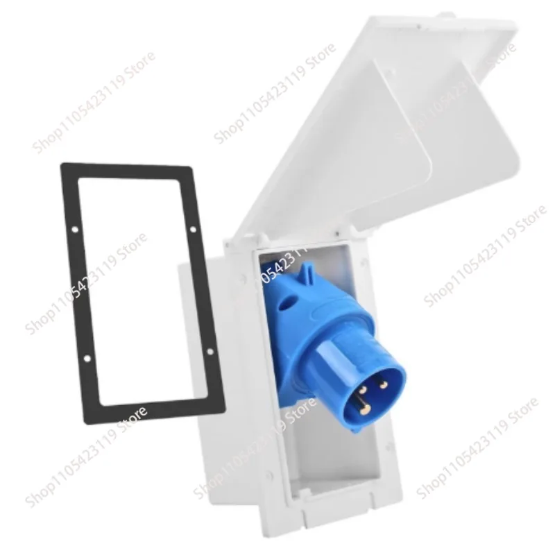 1pcs Power Plug Waterproof External Interface Socket Cover RV 220V Mains Input Socket Modified Car Accessories External