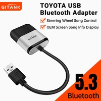GITANK USB Bluetooth 5.3 Adapter for Toyota Lander Crusier LC150 LC200,Crown,Prado and Lexus iPod iPhone Music Interface