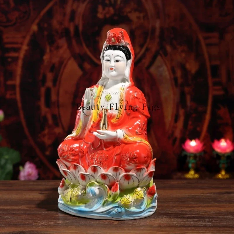 زخرفة قوانيين السيراميك الصينية تضمن معبد السلامة الديكور التضحية تأثيث المنزل الديكور الصلاة للميمون