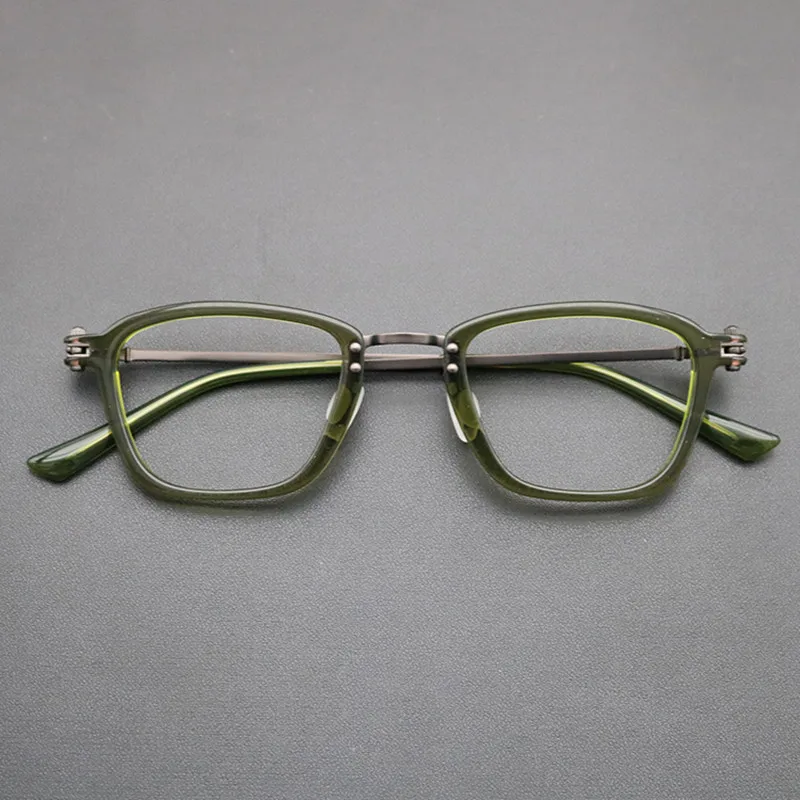 

Luxury Titanium Eyeglasses Frame Unisex Designer Optical Myopia Prescription Acetate Glasses 2025 New Brand Men Women Eyewear