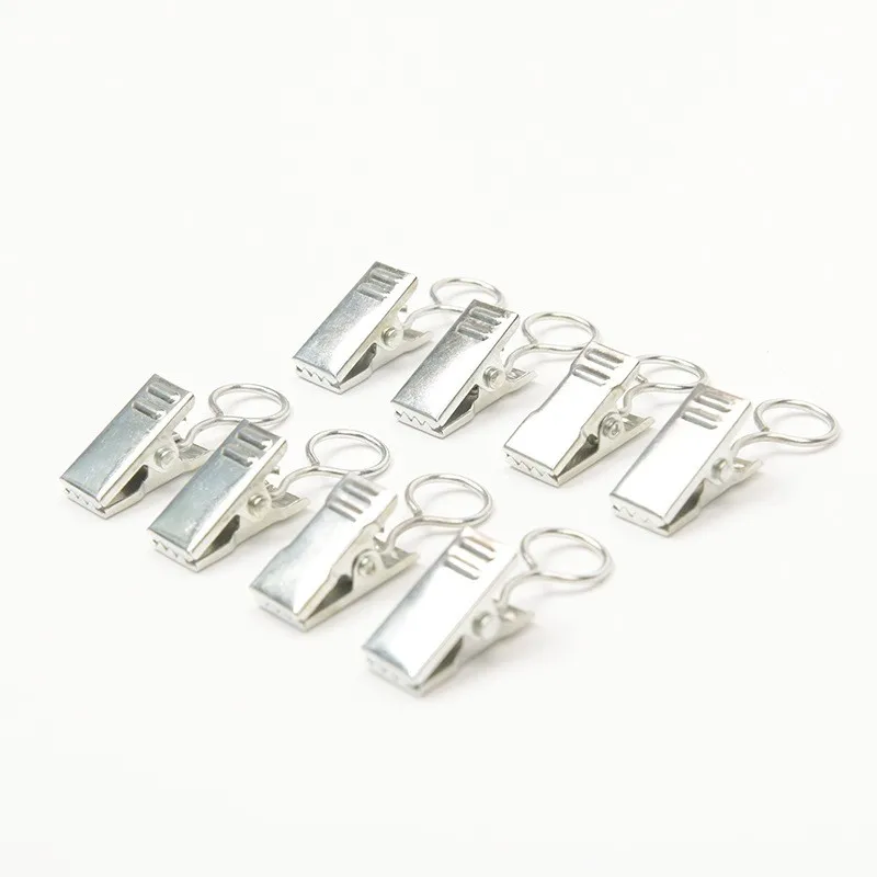 13 pcs Closed Curtain Hooks, Silver Closed Loop Design for Home Decoration, Firm Non-Slip Hold great for Home Decoration