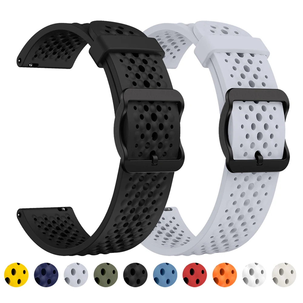 22mm Official Silicone Strap for Xiaomi Watch S5 S4 S3 S2 S1 Pro/Mi color 2 Sport Wristband for Huawei GT 7 6 46mm Bracelet Band
