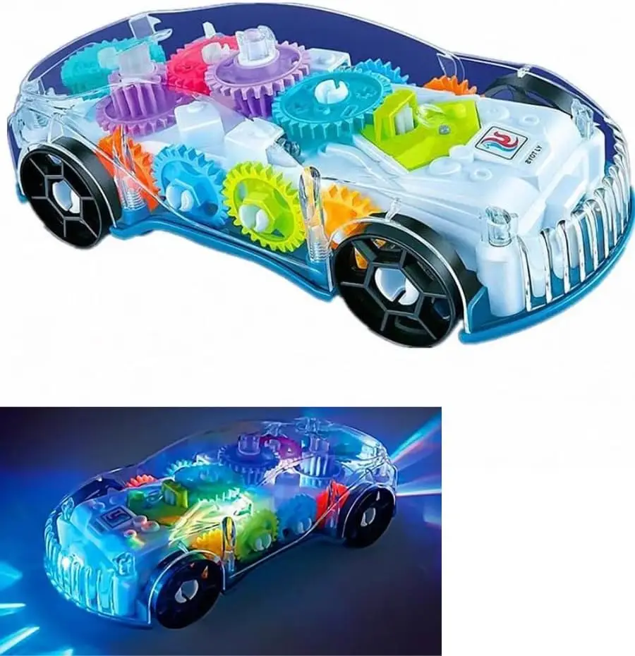 Baby toys Toddler Police Car Electric Vehicle Toy Auto Driving Transparent Gears Music Lights Cars Toys for Kids Boys