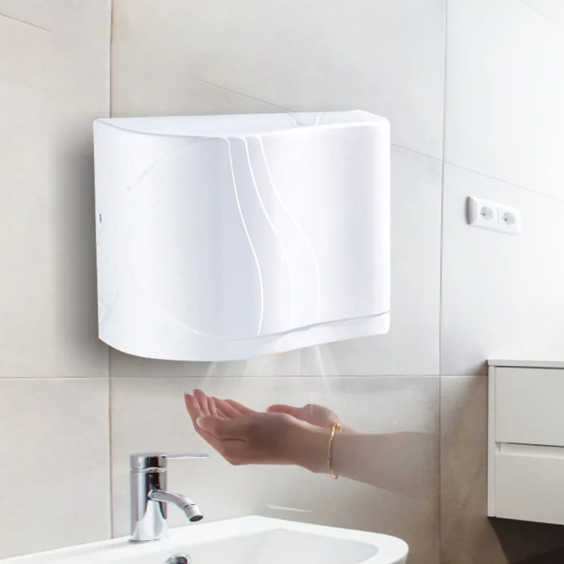 

Cross-border wall hanging automatic induction high-speed dryer Commercial hotel bathroom Hand dryer Toilet hand dryer 110V
