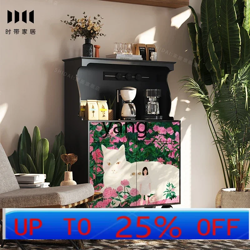 

LH retro style dining side cabinet tea cabinet living room entrance entrance cabinet