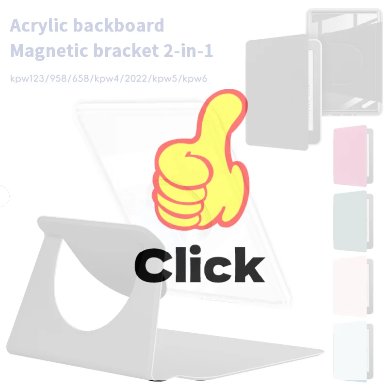 

Магнитный съемный чехол 2 в 1 для Kindle 2024 2022 6 дюймов 360 ° Умный чехол с вращением для Kindle Paperwhite 6 5 4 3, подставка