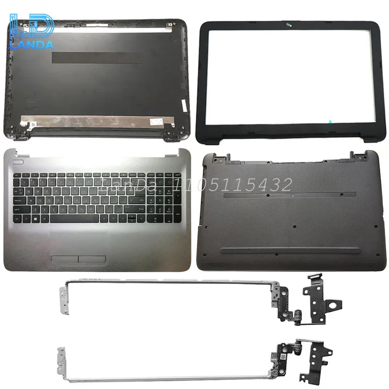 Laptop LCD Back Cover/Front Bezel/Hinges/Palmrest/Bottom Case Silver For HP Pavilion 15-AY 15-BA 15-BD 250 G4 854987-001