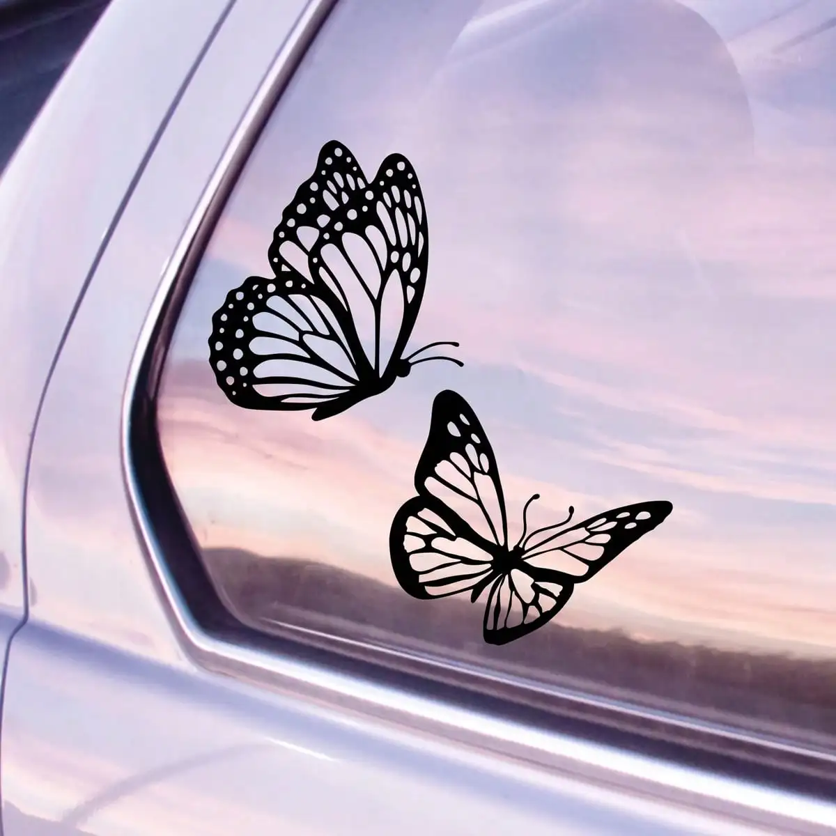 

Butterfly Car Decal, 2Pcs Waterproof Vinyl Sticker for Car Window Bumper, Cute Butterfly Car Accessories for Women