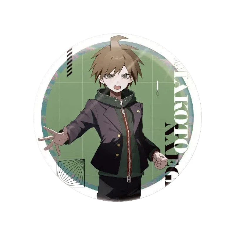 Game Danganronpa Figure Kokichi Oma Metal Badges Naegi Makoto Nagito Komaeda Backpack Ornament Pins Toy Anime Peripherals Gift