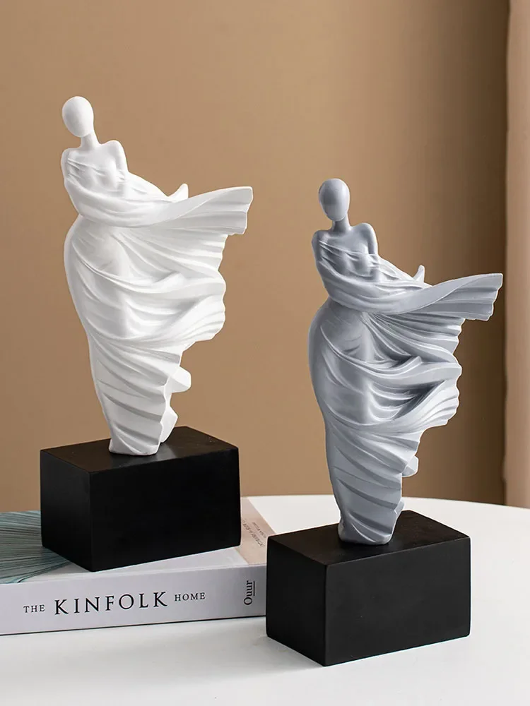 

Nordic Home Decor Art Figure Statue Resin Figurines For Interior Home Decoration Desk Accessories Small Sculpture Holiday Gift