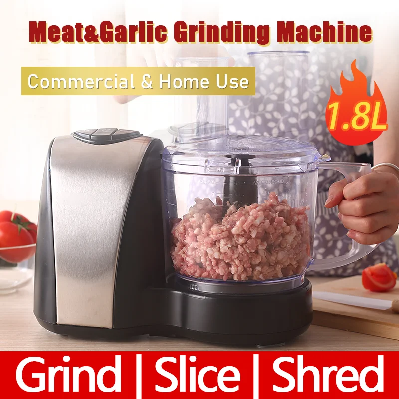 

SUNATUR 350W Garlic Paste Maker 1.8L food processor Electric Commercial vegetable chopper Food preparation Crusher meat grinder