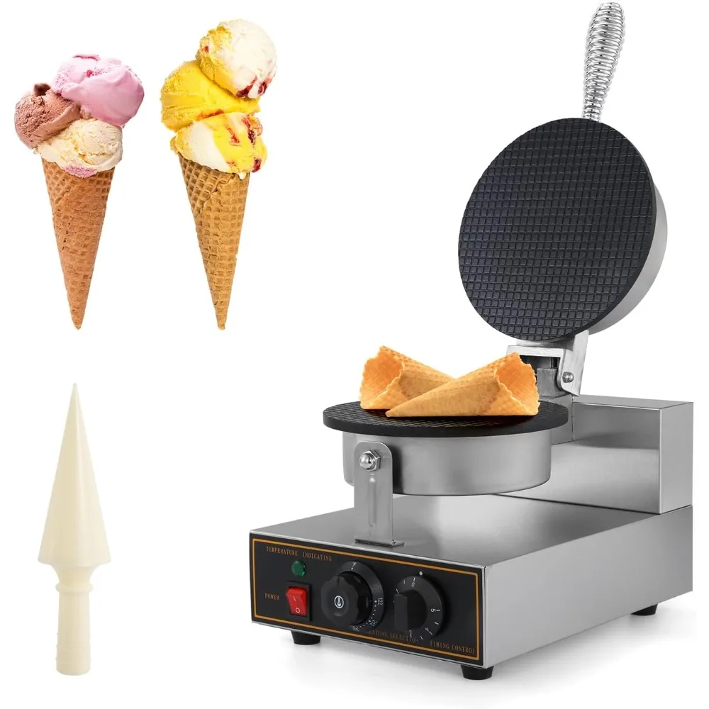 

Commercial Ice Cream Cone Machine Waffle Cone Maker 110V Electric Stainless Steel Egg Roll Mold Nonstick Waffle Cone