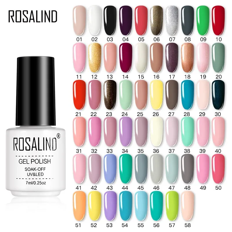 ROSALIND Nagelgel Polish Wit & Zwart Glazen Fles Crackle Gel Base Top Coat UV/Led Cure voor Kleurrijke Unieke Nail Art