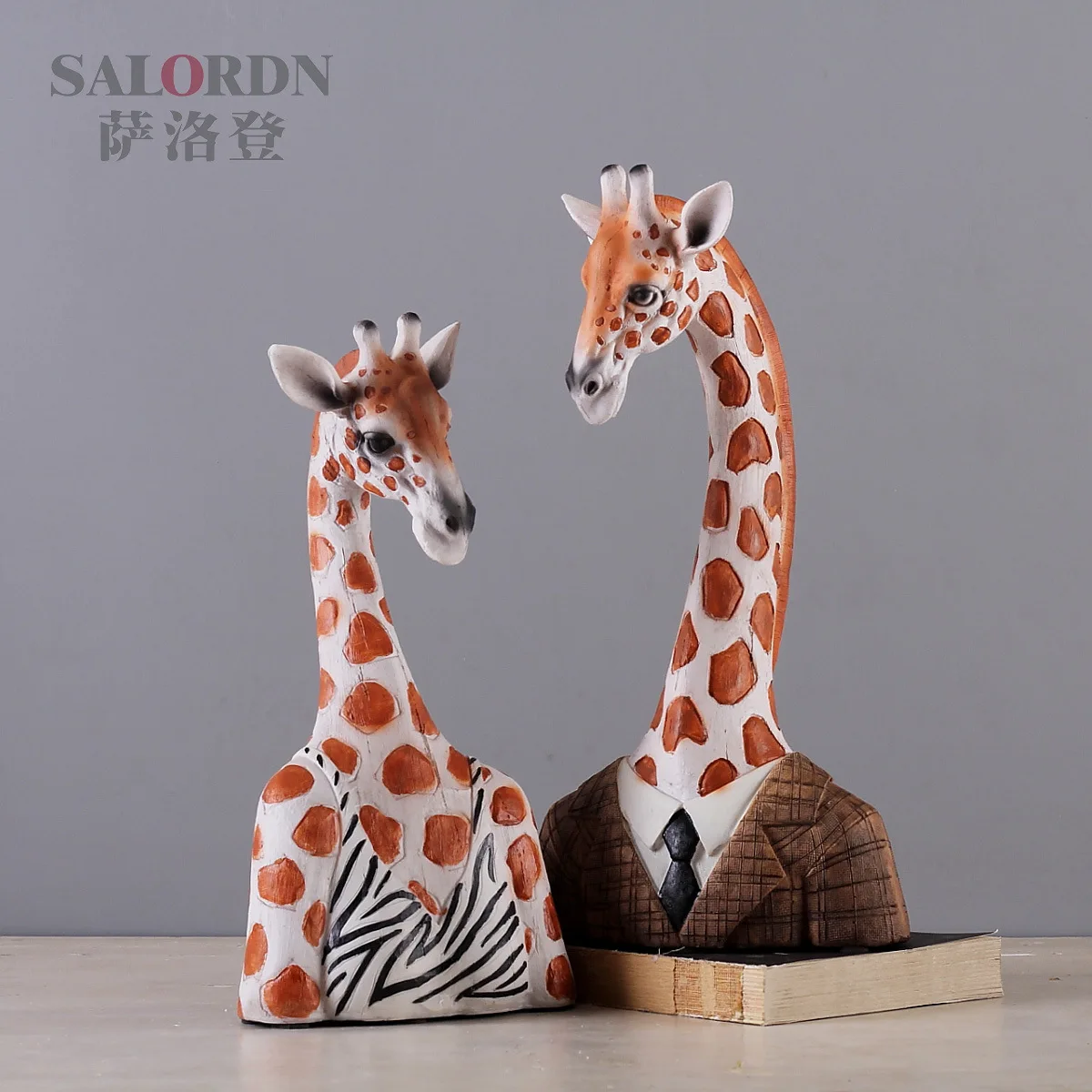 

Rural creative giraffe resin crafts furnishings household living room porch desktop furnishings