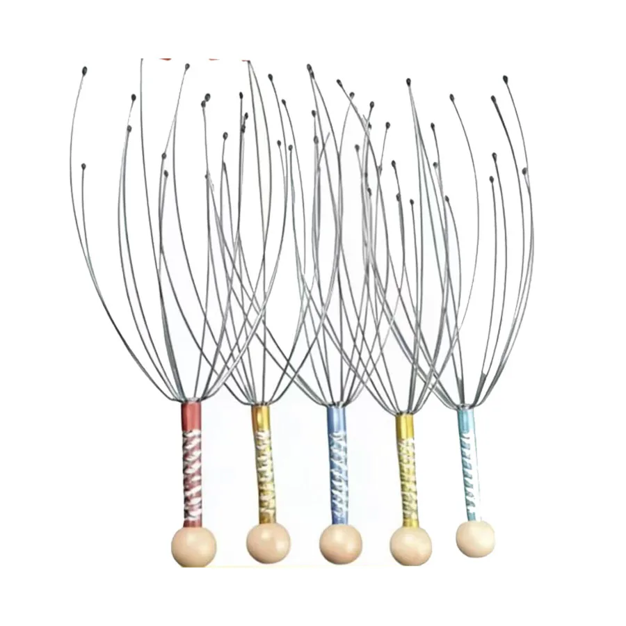 

Octopus Head Massager Stainless Steel Engraved Head Relaxer Brain Massage Claw Scalp Scratcher Itch Reliever