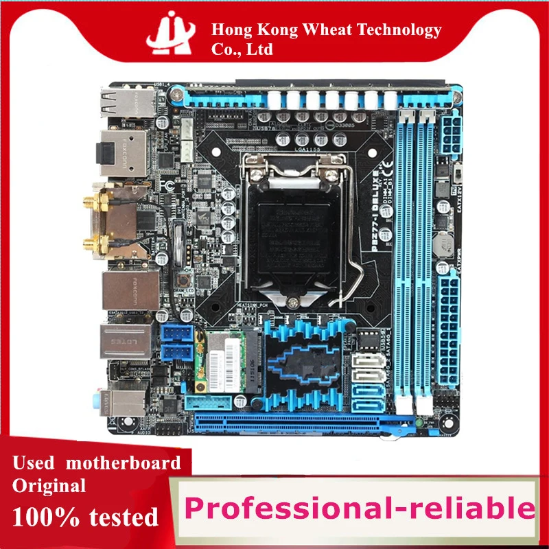 Usado para la placa base Intel Z77 P8Z77-I DELUXE Z77i original LGA 1155 DDR3 32GB USB2.0 USB3.0 SATA3 placa base de escritorio