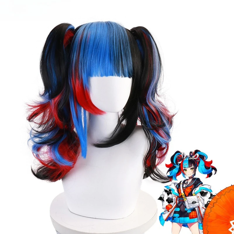 Fate/Grand Order / FGO Clear Shōnagon Multi-color Gradient Wavy Double Braids Cosplay Wig