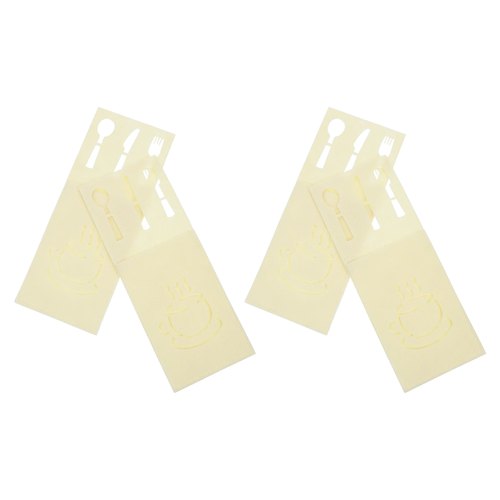 

4pcs Cutlery Bag Felt Pouches Washable Cloth Tableware Bags Compact Storage Silverware Holder Party Decorations