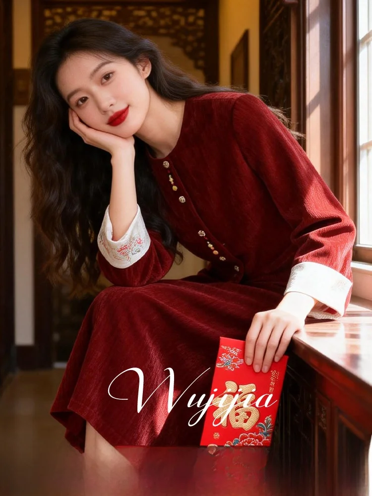 

plus Size Spring Outfit Women's round Ne Long Sve Jaet Straight Skirt Set Faionable Commute Sle Polyester Fiber