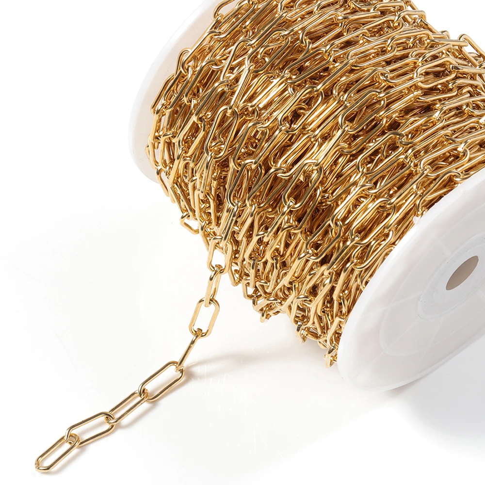 

1meter stainless steel chains paper clip shape star chain for jewelry making DIY