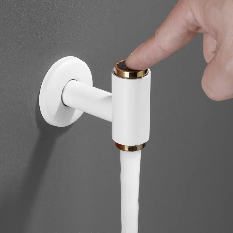 Becola Button Washing Machine Faucet Square Circular Button Type Water Outlet Bathroom Washbasin Faucet