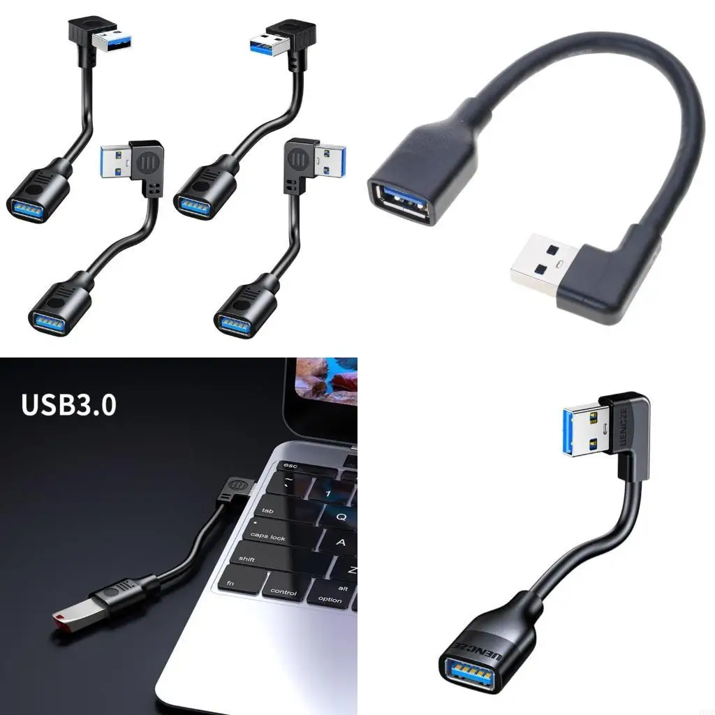 103F Male to Female Stright Head Data Cable USB3.0 5Gbps Transfer Rate Compact Design for Tight Space