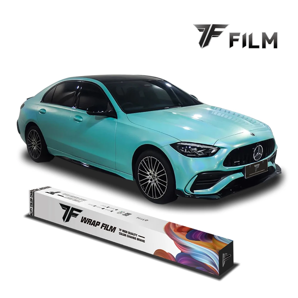 7F виниловые защитные пленки для автомобиля с защитой от царапин, изменение цвета, голографическая металлическая белая пленка из ПЭТ, пленки для кузова автомобиля