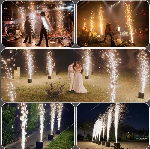 4 PCS One Set Mini Cold Spark Machine Dj Party Stage Cold Sparkler Machine Remote Control Cold Fountain Spark Machine