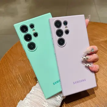 Oficiální tekutý silikonový nárazuvzdorný měkký kryt pro Samsung Galaxy S25 S24 S23 S22 S21 Ultra Plus S23 FE v jednobarevném provedení. 10 nejlepší prodej Samsung Galaxy S21 Ultra - №5