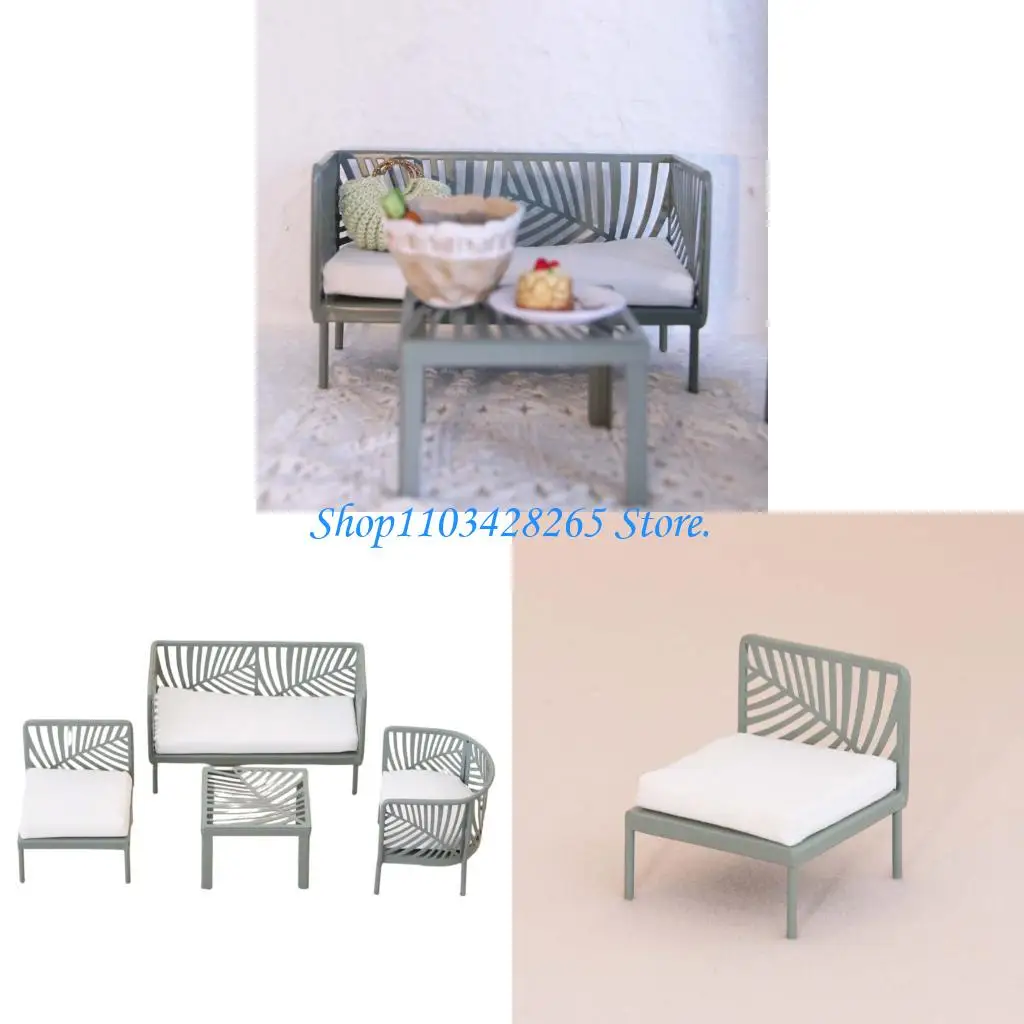 

Миниатюрный металлический диван стул детской комнаты аксессуары кукол.