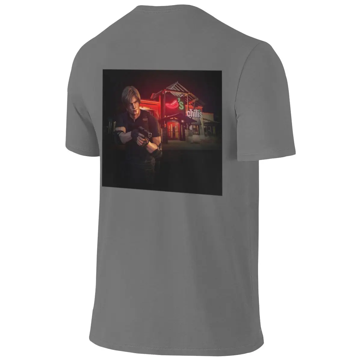 Leon Chili S Wrinkle-Resistant Reversible T-shirtHigh Street Style Atmosphere Cotton Tee