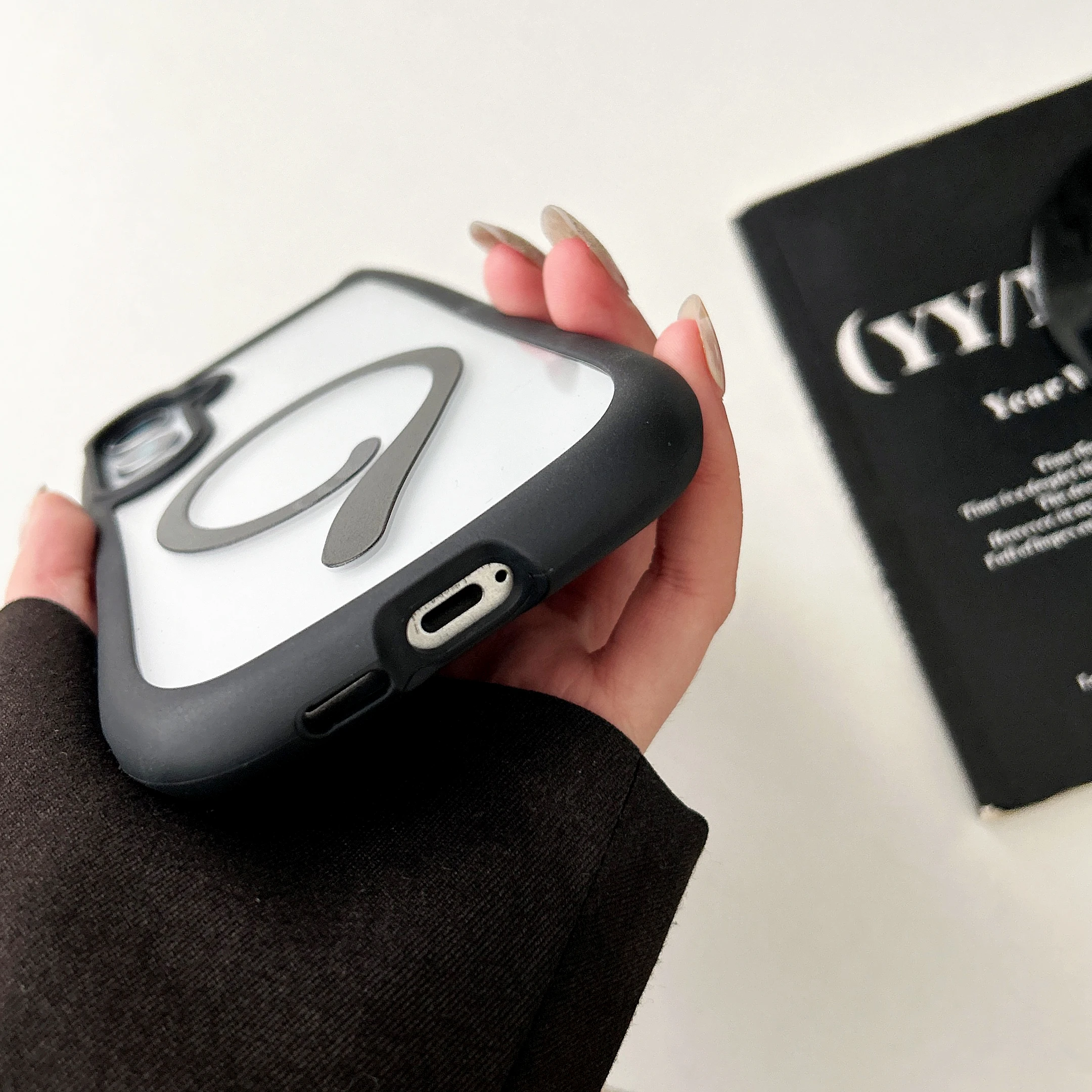 Custodia magnetica Magsafe per Galaxy S25 Plus Cover per orecchie di gatto adorabile per Samsung Galaxy S23 S24 Custodia rigida trasparente per tettuccio antiurto